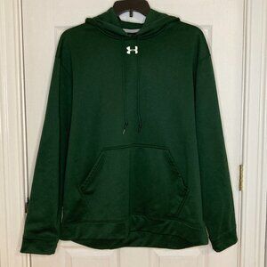 Under Armour Forest Green Lined Pullover Hoodie Sweatshirt Size XL